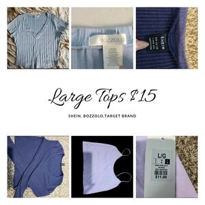 3 LARGE TOPS